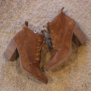 Dolce Vita Brown Suede Heel Bootie